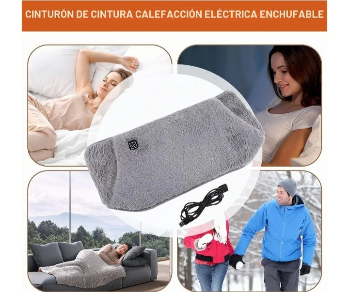 Cinturón Calefactor Menstrual Eléctrico - Alivio Cólicos, USB, 3 Niveles de Calor